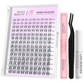 VEYESBEAUTY Lash Clusters Individual Eyelash Extensions Thin & Invisible Band DIY False Eyelashes for Self-application Newbie's Five-Second Series Wispy Lash Tray, Dreamy 8-16mm Mixed Length