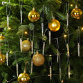 Cinnvoice 36 Pcs Iridescent Christmas Icicle Ornaments for Christmas Decor