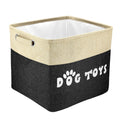 PET ARTIST Dog Toy Basket, Large Collapsible, Brown, M: 15"x11"x9" | Dog Toy Bin Box, Comfortable Handles, Large Pet Toy Storage Organizer, For Accessories, Toys, Coat & Clothing, Blanket Leash
