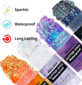 MEICOLY Orange Face Glitter Stick,Halloween Hair Glitter Stick for Women,Autumn Sparkle Orange Accessories Body Glitter Makeup,Waterproof Fall Face Glitter for Party Rave Festival