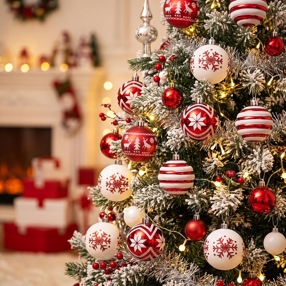 Valery Madelyn 24ct Christmas Ornaments Tree Decorations Set 2.36 Inch