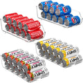 Simple Houseware Soda Can Organizer Dispenser Refrigerator/Pantry, Set of 2 | Clear