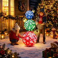 3D Snowman Gift box Outdoor Christmas Decorations with Timer&Remote Control