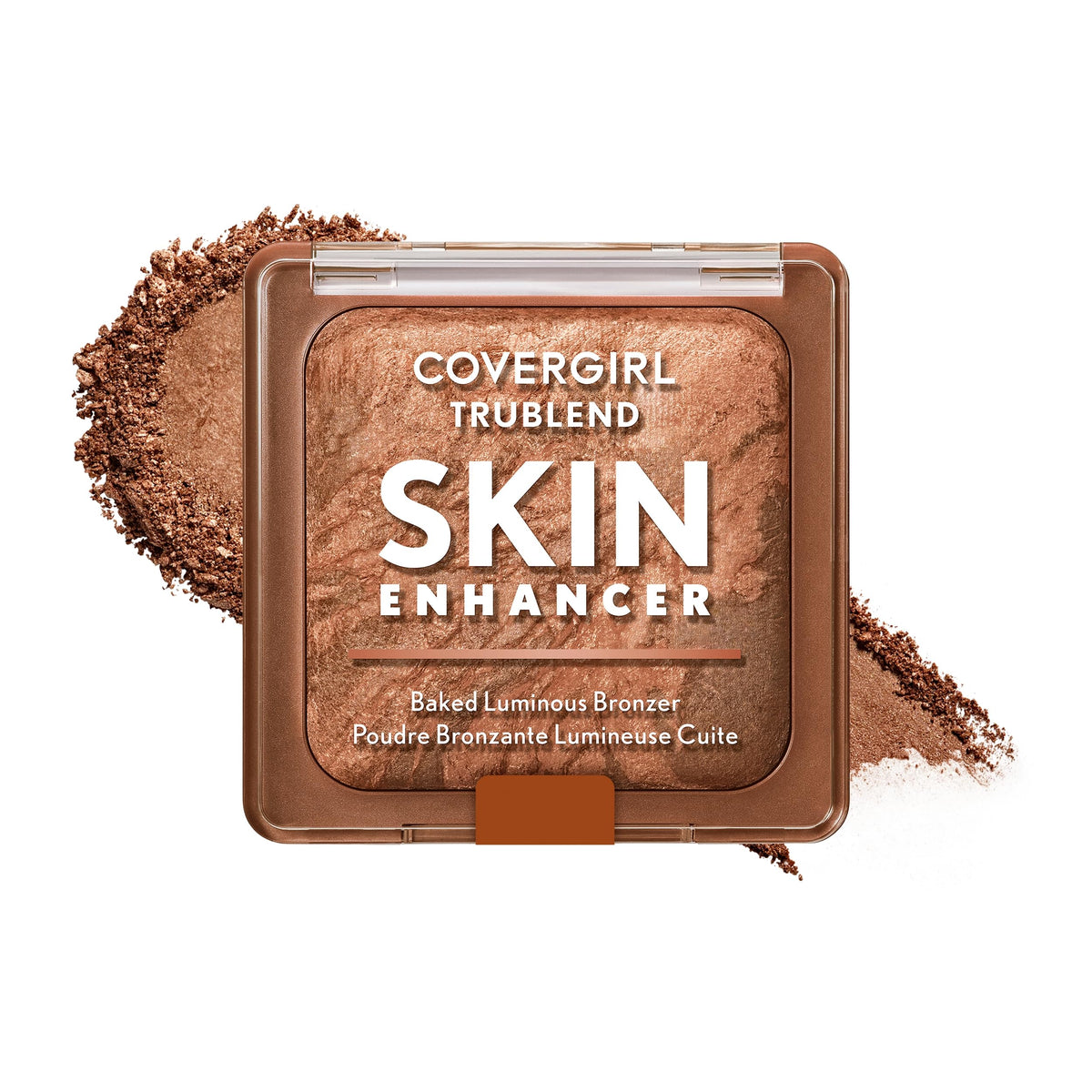 COVERGIRL TruBlend Skin Enhancer Baked Luminous Blush, with Hyaluronic Acid & White Rose Extract, Blends Seamlessly - Please Please Pink (Bright Pink with Light Swirls)