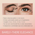 Ardell Naked Clusters 437 – Lightweight Human Hair Natural Cluster Lashes with Invisiband, Mixed Length 8–14 mm, DIY Lash Extensions, 50 Lash Clusters