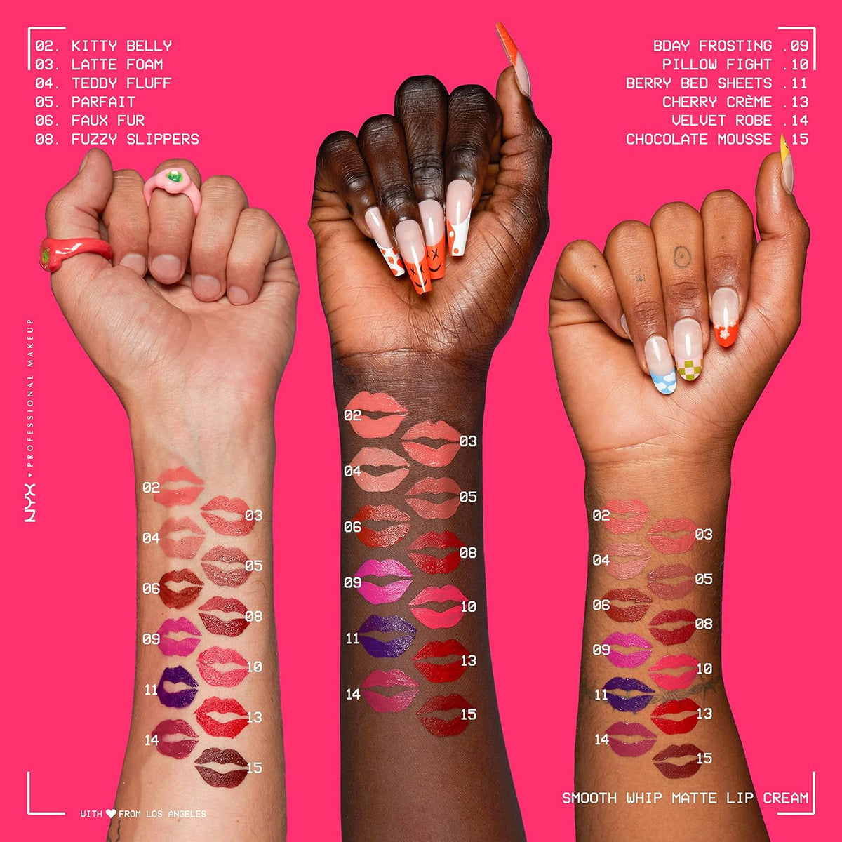 NYX PROFESSIONAL MAKEUP Smooth Whip Matte Lip Cream, Long Lasting, Moisturizing, Vegan Liquid Lipstick - Latte Foam (Pinky Mauve)