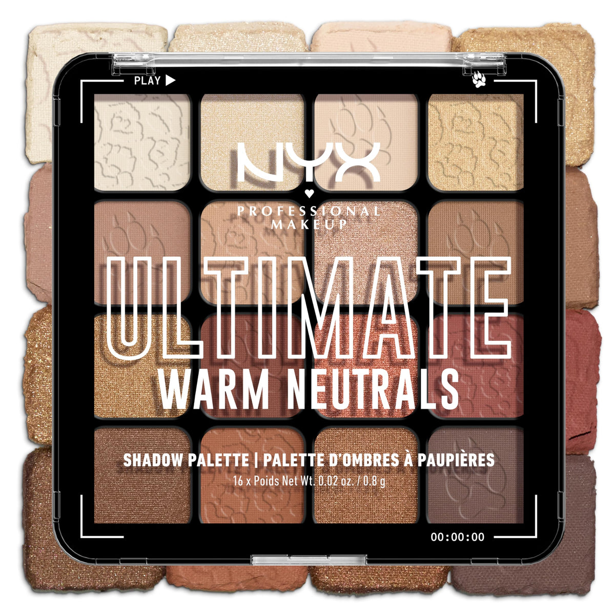 NYX PROFESSIONAL MAKEUP, Ultimate Shadow Palette, Eyeshadow Palette - Warm Neutrals