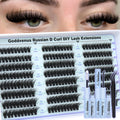Goddvenus Lash Clusters Kit Wispy Eyelash Clusters Lashes Natural DIY Lash Extension Kit 10-16mm Cluster Eyelash Extensions Kit 300pcs C Curl Individual Lashes Cluster Eyelash (No Tweezers)