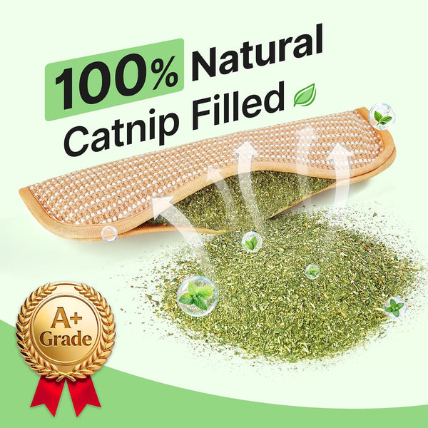 Potaroma Cat Toys Pack of 2 with 6000mg A+ Organic Catnip, Soft Sisal Material Indoor Kitten Scratching and Kicker Toys, Drives Bored Cats Crazy with Fun Interactive Chew