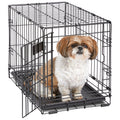 MidWest Homes for Pets 30-Inch iCrate for Medium Breeds, 21-40 lbs, Single Door Folding Dog Crate with Divider Panel, Leak-Proof Tray & Secure Latch, Portable, Durable & Easy to Assemble