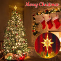 Brizled Christmas Tree Topper, 11" Warm White Double-Sided Bethlehem Star Tree Topper, Plugin Polaris Xmas Treetop with 10 Lights, UL Certified Lighted Tree Top for Christmas Tree Home Holidays Decor
