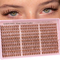 Goddvenus Lash Clusters Kit Wispy Eyelash Clusters Lashes Natural DIY Lash Extension Kit 10-16mm Cluster Eyelash Extensions Kit 300pcs C Curl Individual Lashes Cluster Eyelash (No Tweezers)