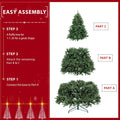 Yaheetech 6ft Pre-lit Christmas Tree with 300 Warm White Lights, Green