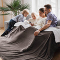Bedsure GentleSoft Sherpa Fleece Blanket Queen Size for Bed, Non-Heated, Thick and Warm Throw for Women and Men, Soft Fuzzy Plush Queen Blanket for Winter, Brown, 90x90 Inches