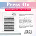 Ardell Press On Lashes Wispies Natural – Pre Glued Underlash Extension Wispy Lash Clusters No Glue Needed DIY Cluster Eyelash Extensions, Black, 100 ct