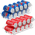 Simple Houseware Soda Can Organizer Dispenser Refrigerator/Pantry, Set of 2 | Clear