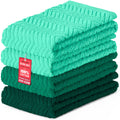 DecorRack 100% Cotton Kitchen Towels 15x25 in, Rustic Set (Pack of 4)