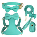 Beirui Cute Small Dog Harness Collar and Leash Set, Brown,XS,Chest 13-28"