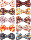 PET SHOW 10 Pack Fall Dog Bowties for Large Dogs Sliding on Collar