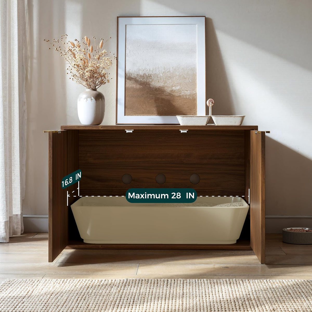 Evermagin 31.5" Cat Litter Box Enclosure Furniture