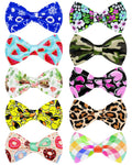 PET SHOW 10 Pack Fall Dog Bowties for Large Dogs Sliding on Collar