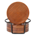 Folkulture Fall Coasters Set of 4, Boho Fall Table Decor