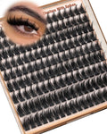 Goddvenus Manga Lash Clusters With Spikes Wispy Cluster Eyelash Extensions Fluffy Anime Eyelashes Clusters Reusable Faux Mink Fairy Individual Lash Extension (D Curve 12-18mm 204 pieces)