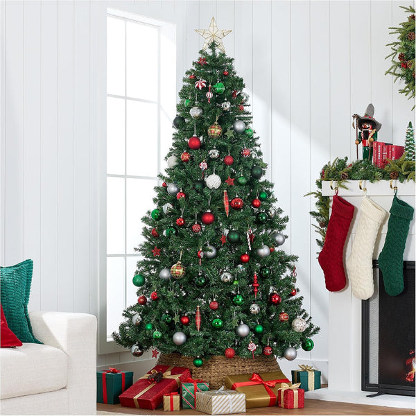 Best Choice Products Artificial Christmas Tree, 12ft Premium Unlit Realistic Spruce Holiday Décor w/Dense Branches, Easy Assembly, Metal Base - Green Spruce