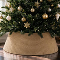 Beautiful Christmas Tree Collar - Modern 28" Jute Tree Ring