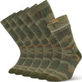 Alvada Mens Merino Wool Crew Socks Thermal and Warm Socks for Winter Work Hiking Running 3 Pairs
