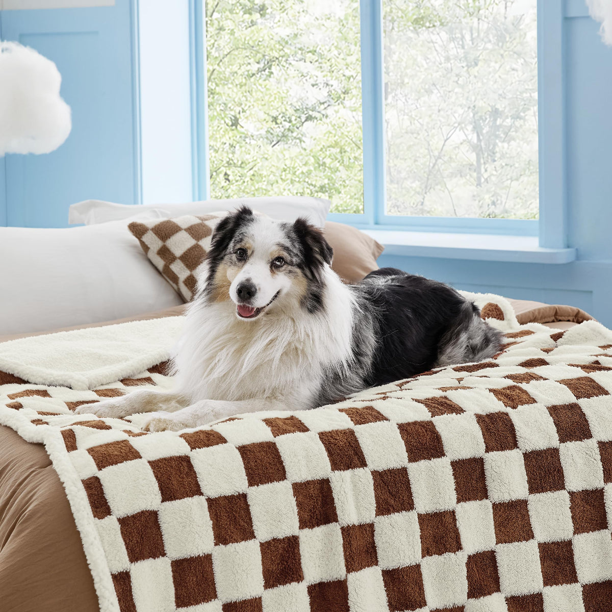 LE SURE Waterproof Dog Blankets for Small Dogs Cute Cozy 3D Jacquard,25x35