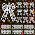 Lunmon 48 Pcs Crocheted Angel Ornaments for Christmas Tree, White Doilies
