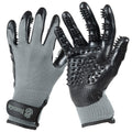H HANDSON Pet Grooming Gloves - Patented #1 Ranked, Award Winning Shedding, Bathing, & Hair Remover Gloves - Gentle Brush for Cats, Dogs, and Horses (Grey, Small)