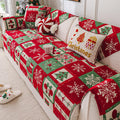 vctops Christmas Couch Cover, Christmas Decorations Soft Chenille Checkered Sofa Cover Washable Non-Slip Sectional Couch Cover for Dogs, Children, Pets Furniture Protector (Red,28"x28")