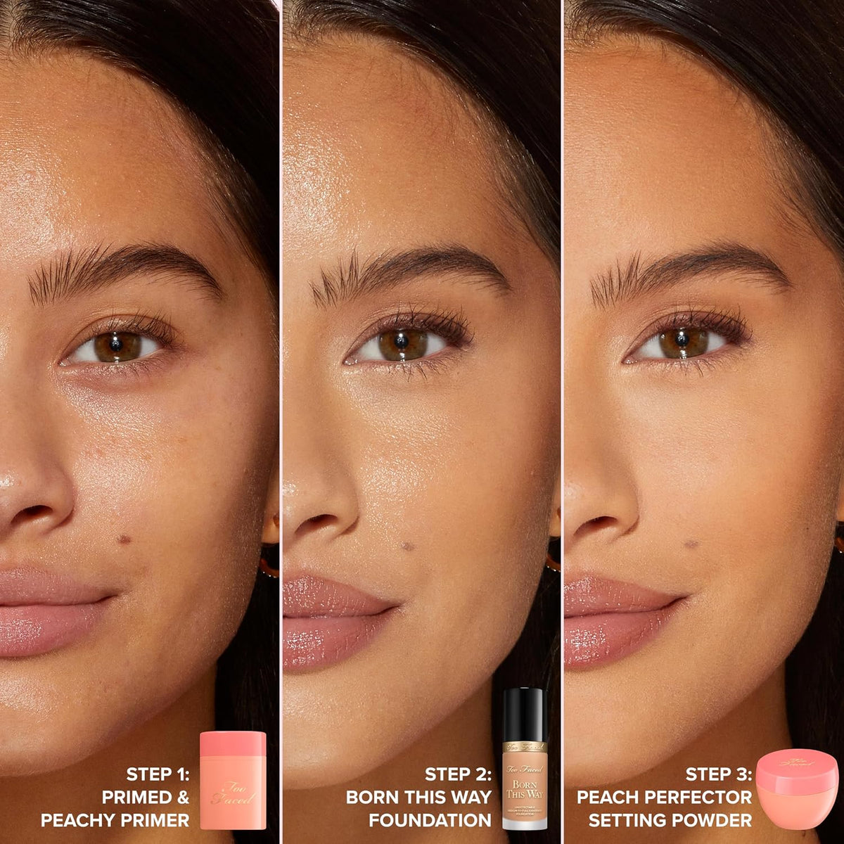 Too Faced Primed & Peachy Hydrating Face Primer | Smoothing and Hydrating Makeup Primer that Preps Skin for Flawless Makeup Application with Dewy Finish, 1.01 Fl Oz