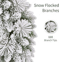 Puleo International 24 inch Flocked Spruce Artificial Christmas Wreath