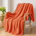 Exclusivo Mezcla Soft Plush Fleece Throw Blanket for Couch Camel