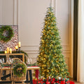 Glitzhome 15ft Prelit Artificial Christmas Tree, Vibrant Evergreen Fir with 5,000 Warm White/Multi-Color Chasing and Twinkling Lights, 13,459 PE&PVC Branch Tips, 9 Function w/Foot Pedal, Simple Setup