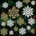 kockuu Christmas Decorations Snowflake Ornament White for Tree Decor Craft