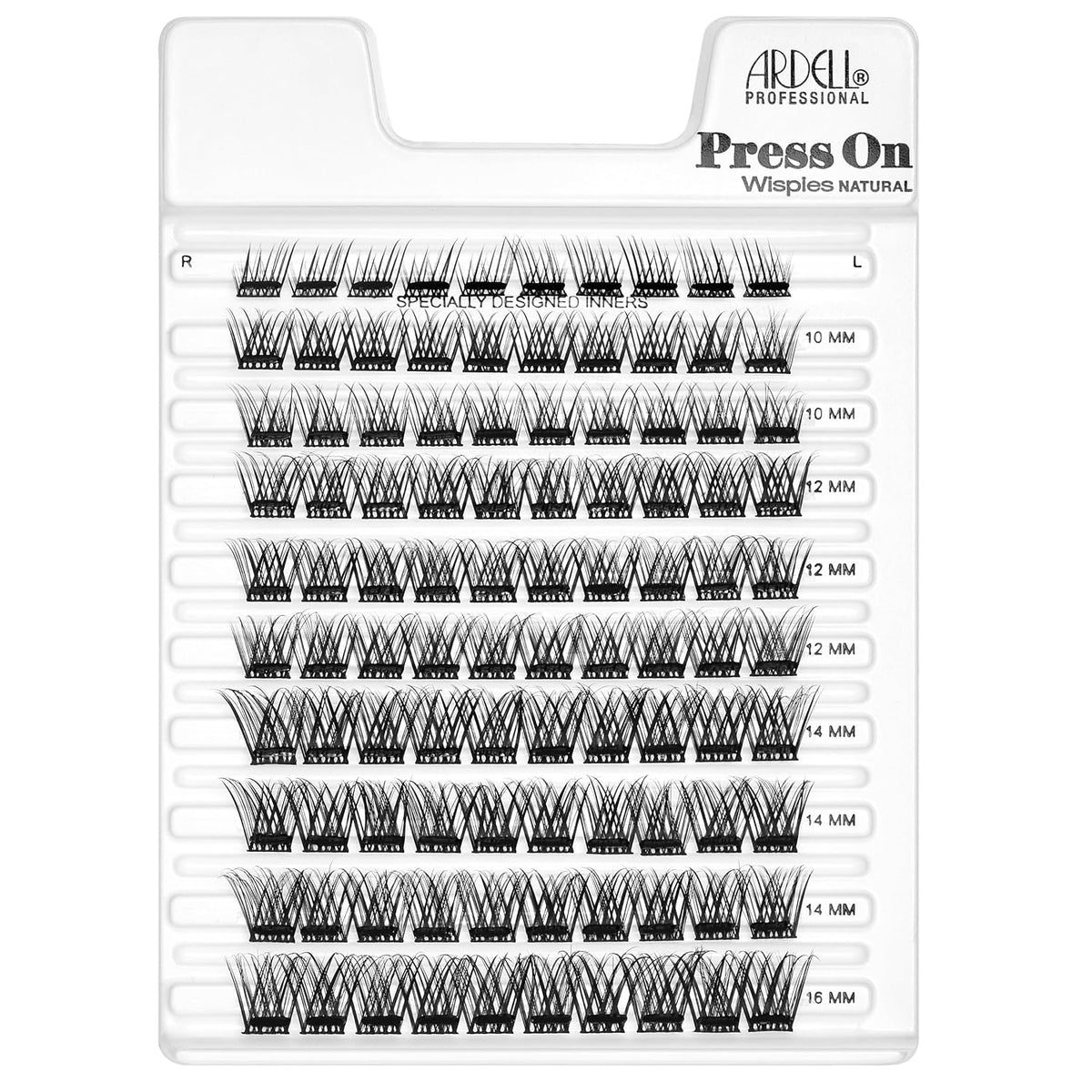 Ardell Press On Lashes Wispies Natural – Pre Glued Underlash Extension Wispy Lash Clusters No Glue Needed DIY Cluster Eyelash Extensions, Black, 100 ct