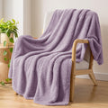 Exclusivo Mezcla Soft Plush Fleece Throw Blanket for Couch Camel
