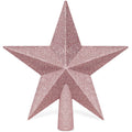 Christmas Tree Star Topper, 8" Gold Glitter Xmas Star Tree Decorations, 3D