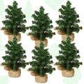 Yinder 2 Pcs 7.87 Inch Mini Christmas Tree Tabletop Pine Decoration