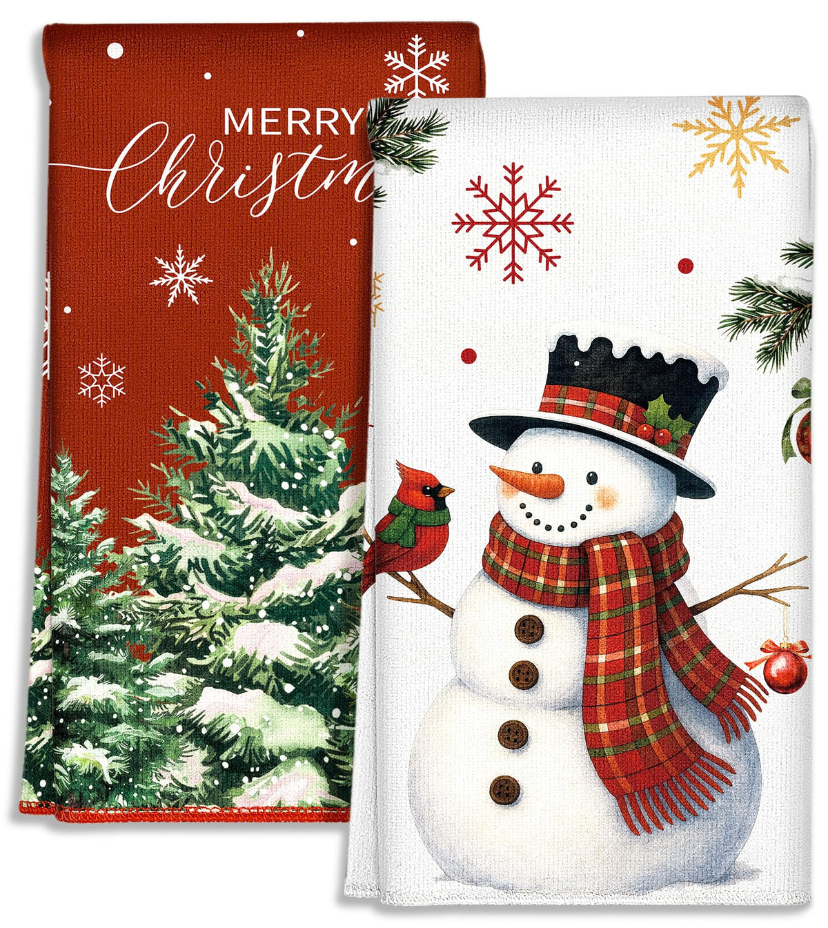 Miss Adola Fall Microfiber Kitchen Towels Set of 2, Straw Pumpkin