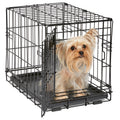 MidWest Homes for Pets 30-Inch iCrate for Medium Breeds, 21-40 lbs, Single Door Folding Dog Crate with Divider Panel, Leak-Proof Tray & Secure Latch, Portable, Durable & Easy to Assemble