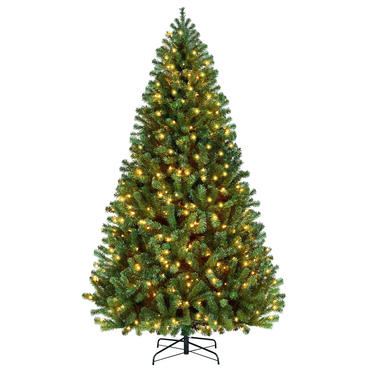 Yaheetech 6ft Pre-lit Christmas Tree with 300 Warm White Lights, White