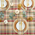 DII Fall Tablecloth Rectangle 60x84, Thanksgiving Cotton Plaid, Give Thanks