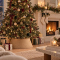 Beautiful Christmas Tree Collar - Modern 28" Jute Tree Ring