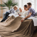 Bedsure GentleSoft Sherpa Fleece Throw Blanket for Couch, Non-Heated, Thick and Warm Throw for Women and Men, Soft Fuzzy Plush Weight Blanket for Winter, Navy, 50x60 Inches