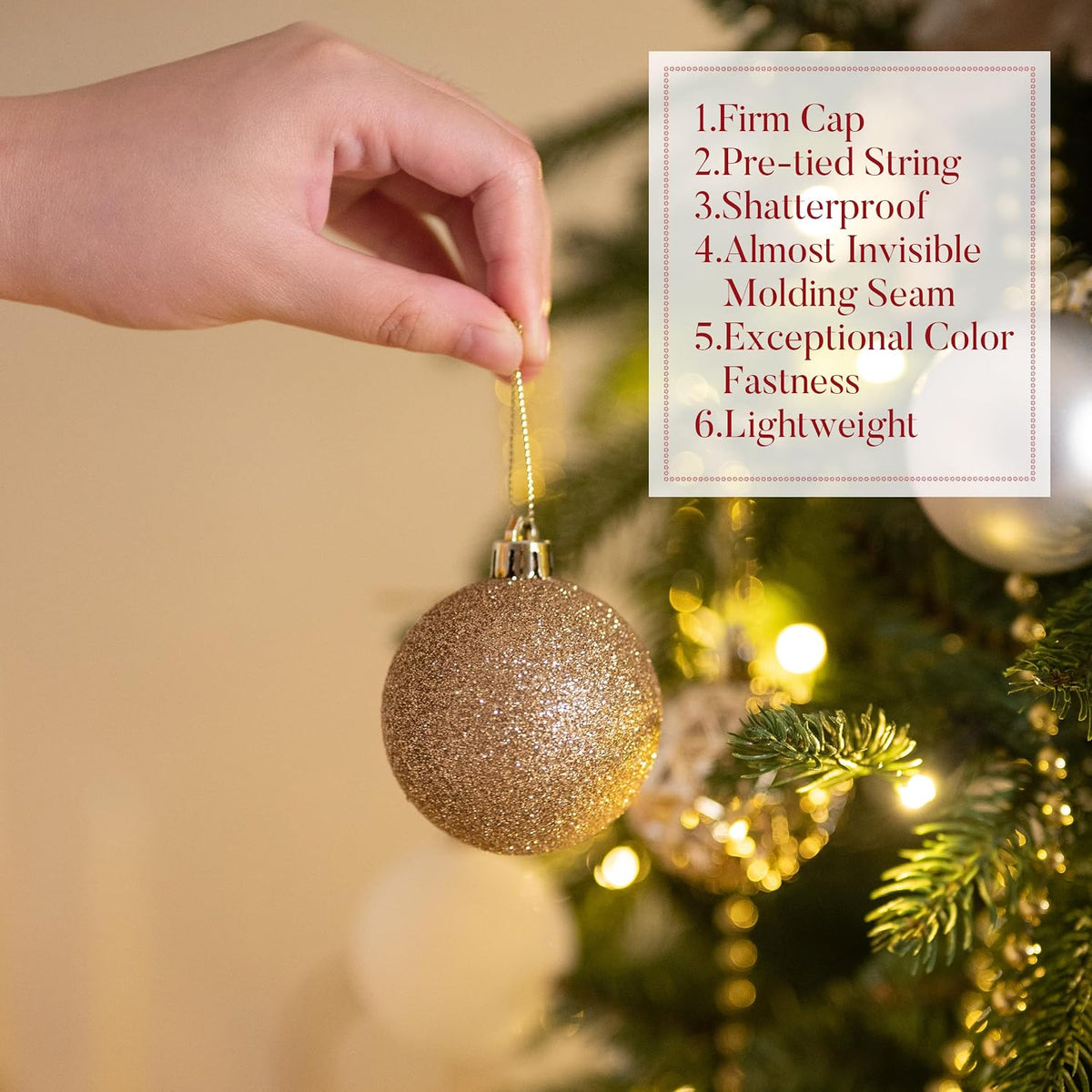 Valery Madelyn 50ct Christmas Tree Decorations Ball Ornaments 2 Inches